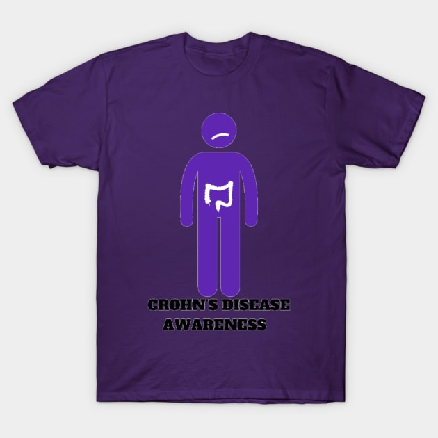 Crohn’s Disease Awareness Silhouette T-Shirt by CaitlynConnor